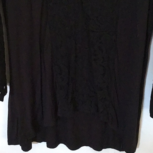 Kate&Mallory XL black with lace on shoulders shirt - Picture 2 of 3